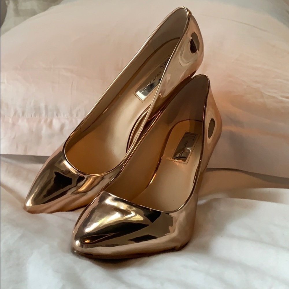 Rose gold pumps.  Size 9m
